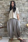 Tasha Cushion Cotton Sia Barrel Pant Mocha